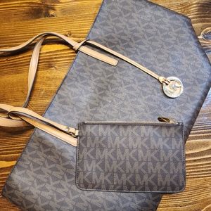 Michael Kors Large Leather Brown Tote Bag